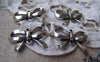 Accessories - Bow Tie Knot Connector Antique Silver Bowtie Charms 14x22mm Set Of 10 Pcs A787