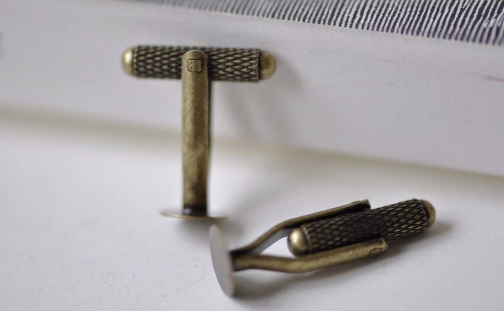 Accessories - Bronze Cufflink Blanks With 8mm Pad Set Of 10 Pcs (5pairs) A7879