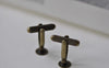 Accessories - Bronze Cufflink Blanks With 8mm Pad Set Of 10 Pcs (5pairs) A7879
