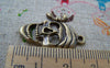 Accessories - Bronze Pirate Skull Charms 19x25mm Set Of 10 Pcs A1577