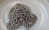 Accessories - Bubble Hearts Ntique Silver Filigree Flat Charms 24mm Set Of 10 Pcs A6309
