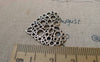 Accessories - Bubble Hearts Ntique Silver Filigree Flat Charms 24mm Set Of 10 Pcs A6309