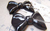 Accessories - Cabochon Bow Tie Black Bowtie Knot Resin Cameo 43x59mm Set Of 10 Pcs A2993