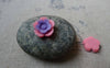 Accessories - Cabochon Resin Purple And Pink Flower Cameo 13mm Set Of 20 Pcs A5705