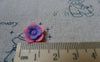 Accessories - Cabochon Resin Purple And Pink Flower Cameo 13mm Set Of 20 Pcs A5705