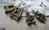 Accessories - Castle Charms Antique Bronze Pendants 10x16mm Set Of 10 Pcs A3423