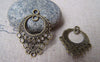 Accessories - Chandelier Earring, Antique Bronze Filigree Drops, Pendant Charms 24x32mm Set Of 20 Pcs A412