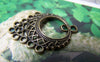 Accessories - Chandelier Earring, Antique Bronze Filigree Drops, Pendant Charms 24x32mm Set Of 20 Pcs A412