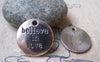 Accessories - Charms With Sayings Antique Silver Round Pendants 20mm Set Of 10 Pcs A1330