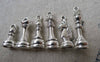 Accessories - Chess Set Pendant Antique Silver Charms King Queen Bishop Knight Rook Pawn PICK STYLE BELOW