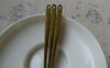 Accessories - Chopsticks Pendants Antique Bronze 3D Heavy Weight Charms 5x68mm Set Of 6 Pcs A5468
