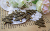 Accessories - Christmas Tree Charms Antique Bronze Rhinestone Pendants 18.5x26mm Set Of 20 Pcs A3451