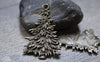 Accessories - Christmas Tree Pendants Antique Bronze Charms 42x66mm Set Of 6 Pcs A7385