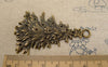 Accessories - Christmas Tree Pendants Antique Bronze Charms 42x66mm Set Of 6 Pcs A7385