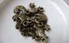 Accessories - Chunky Crescent Moon Star Charms Double Sided 14x21mm Set Of 10 Pcs A6725