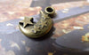 Accessories - Chunky Crescent Moon Star Charms Double Sided 14x21mm Set Of 10 Pcs A6725
