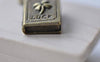 Accessories - Classic Leaf Book Charms Antique Bronze Pendants 12x14mm Set Of 10 Pcs A7809