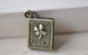 Accessories - Classic Leaf Book Charms Antique Bronze Pendants 12x14mm Set Of 10 Pcs A7809