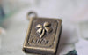 Accessories - Classic Leaf Book Charms Antique Bronze Pendants 12x14mm Set Of 10 Pcs A7809