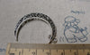 Accessories - Crescent Moon Pendants Antique Silver Swirly Connectors 32x38mm Set Of 10 Pcs A6860
