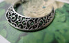 Accessories - Crescent Moon Pendants Antique Silver Swirly Connectors 32x38mm Set Of 10 Pcs A6860