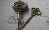 Accessories - Crown Key Pendants Antique Bronze Charms 32x83mm Set Of 5 Pcs A2941