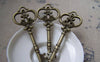 Accessories - Crown Key Pendants Antique Bronze Charms 32x83mm Set Of 5 Pcs A2941