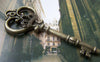 Accessories - Crown Key Pendants Antique Bronze Charms 32x83mm Set Of 5 Pcs A2941