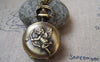 Accessories - Cupid Angel Pocket Watch Necklace CHAIN INCLUDED 31x38mm Set Of 1 Pc A5733