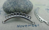 Accessories - Curved Bar Connectors Antique Silver Multiple Loops  13x37mm Set Of 20 Pcs A1031