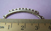 Accessories - Curved Bar Connectors Antique Silver Multiple Loops  13x37mm Set Of 20 Pcs A1031
