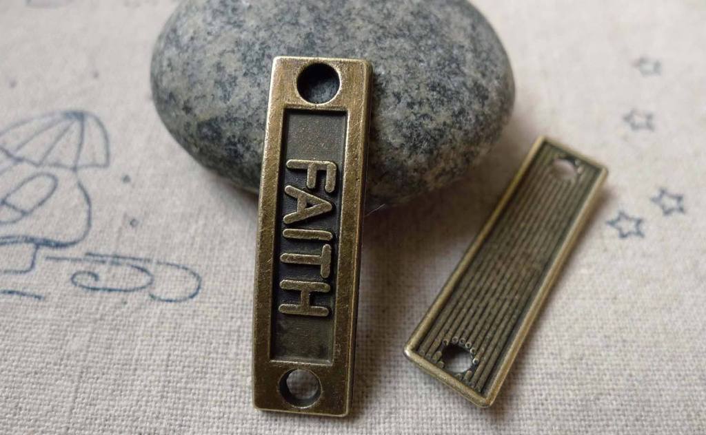 Accessories - Curved Bracelet Connector Antique Bronze Charms 10x35mm Set Of 10 Pcs A6411