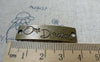 Accessories - Curved Connector Antique Bronze Bracelet Charms 10x39mm Set Of 10 A6204