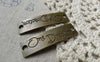 Accessories - Curved Connector Antique Bronze Bracelet Charms 10x39mm Set Of 10 A6204