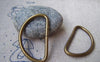 Accessories - D Ring Antique Bronze D Jump Rings 23x38mm Set Of 10 Pcs A3500
