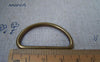 Accessories - D Ring Antique Bronze D Jump Rings 23x38mm Set Of 10 Pcs A3500