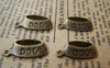 Accessories - Dog Food Bowl Antique Bronze Charms 9x20mm Set Of 10 Pcs A1197