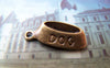 Accessories - Dog Food Bowl Antique Bronze Charms 9x20mm Set Of 10 Pcs A1197
