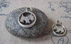 Accessories - Dog Ring Charms Antique Silver Round Pendants 15mm Set Of 10 Pcs A3579