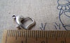 Accessories - Dolphin Heart Lobster Clasps Antique Silver Clasps 10x12mm Set Of 10 Pcs A1758
