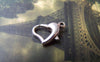 Accessories - Dolphin Heart Lobster Clasps Antique Silver Clasps 10x12mm Set Of 10 Pcs A1758