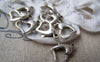 Accessories - Dolphin Heart Lobster Clasps Antique Silver Clasps 10x12mm Set Of 10 Pcs A1758