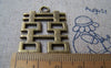 Accessories - Double Happiness Wedding Decoration Antique Bronze Charms 24x31mm Set Of 10 Pcs A2156