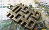 Accessories - Double Happiness Wedding Decoration Antique Bronze Charms 24x31mm Set Of 10 Pcs A2156