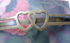 Accessories - Double Heart Bobby Pin Antique Bronze Wide Hair Clips 53mm Set Of 30 Pcs A7535