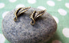 Accessories - Double Leaf Connector Antique Bronze Leaf Pendants 9x14mm Set Of 10 Pcs A326