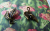 Accessories - Double Leaf Connector Antique Bronze Leaf Pendants 9x14mm Set Of 10 Pcs A326