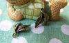 Accessories - Double Leaf Connector Antique Bronze Leaf Pendants 9x14mm Set Of 10 Pcs A326