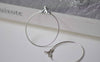 Accessories - Earring Hoops Platinum White Gold Tone Round Ear Wire 30mm Set Of 10 PcsA7813