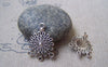 Accessories - Earring Pendant Antique Silver Three Loops Round Charms 17x20mm Set Of 10 A4935